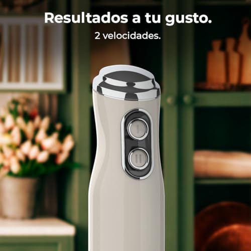 Cecotec - RetroBeige Blender 1200W, CrossBlades, 0.5L Capacity, 2 Speeds