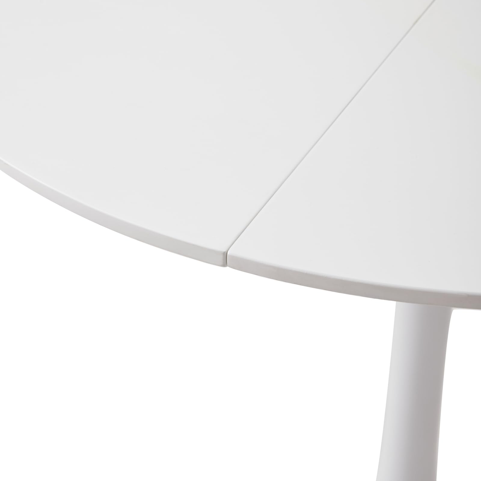 JZGORC Modern Round Dining Table for 2-4 People, White