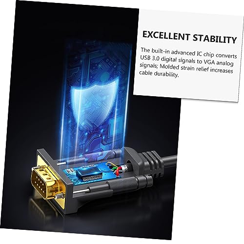 Hemoton Hdmi to Vga Adapter for Laptops - High Resolution 1080p