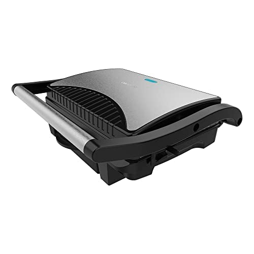 Enjoy delicious grilled meals with the Cecotec RocknGrill Electric Grill. This 1000W grill features a non-stick coating and compact design, perfect for any kitchen. Keywords: electric grill, non-stick, compact design