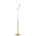 HOMCOM LED Floor Lamp with a unique spiral design, adjustable brightness, and foot switch for easy operation