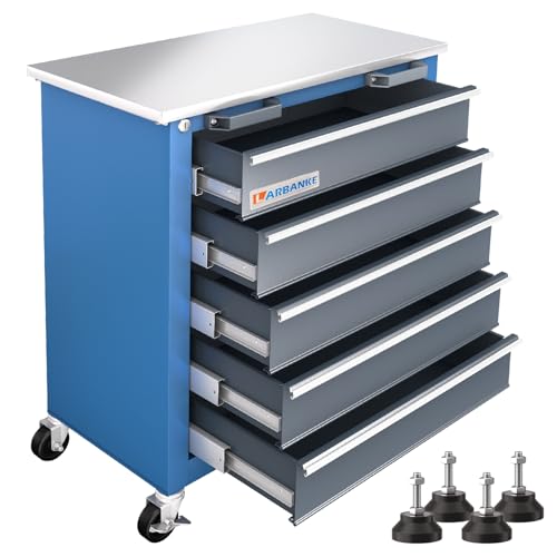 LARBANKE 5-Drawer Rolling Tool Chest with Locking System