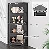 BROTTAR Lighted Corner Display Cabinet with Glass Doors - Black