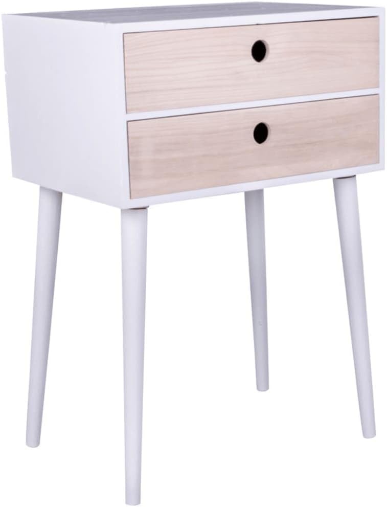 House Nordic Rimini White Bedside Table - 2 Drawers
