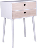 House Nordic Rimini White Bedside Table - 2 Drawers