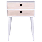 House Nordic Rimini White Bedside Table with 2 Drawers
