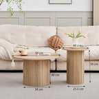 GrandCA HOME Vintage Round Stackable Coffee Table Set