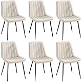 Hawthyhome Dining Chairs Set of 8 Upholstered - Beige