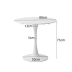 JZGORC Modern Round Dining Table for 2-4 People, White