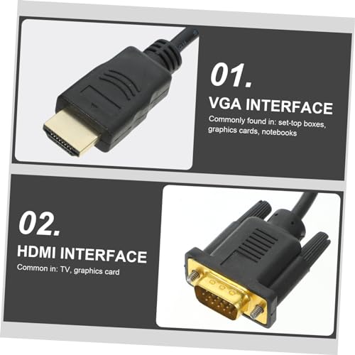 Hemoton Hdmi to Vga Adapter for Laptops - High Resolution 1080p
