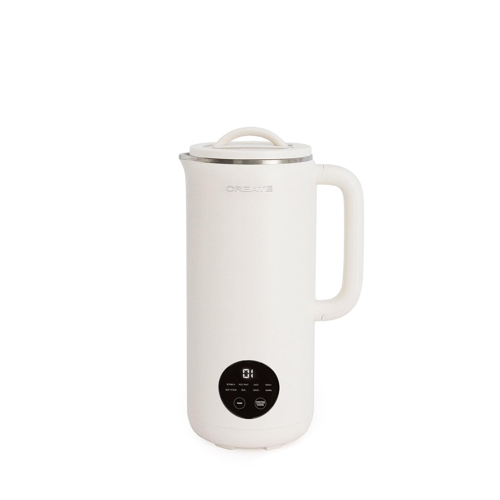 CREATE Vegan Milk Maker Multifunction Machine in off-white color with stainless steel blades