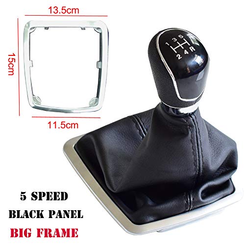 ELEONORE Silver Black Gear Shift Knob designed for Ford Focus and C-MAX