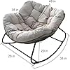 Generic Papasan Rocking Chair - Light Grey