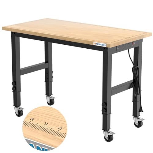 LARBANKE Heavy Duty Workbench with Adjustable Height