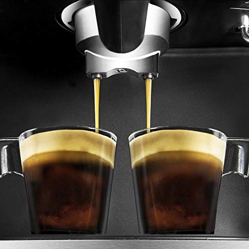 Cecotec - Manual Espresso Coffee Maker 850W, 20 Bars Pressure, 1.6L Reservoir, Double Output