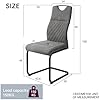JIEXI Modern Dining Chairs - Grey Padded Seat