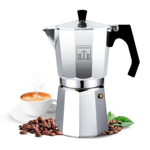 Cecotec Mokclassic 900 - Shiny Aluminium Coffee Maker for 9 Cups