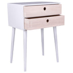 House Nordic Rimini White Bedside Table with 2 Drawers