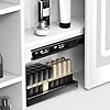 UDIYO Vanity Desk with LED Lights and 4 Drawers
