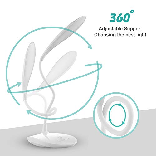 Hyadiertech Led Desk Lamp Flexible Bedside Light With Eye Protection