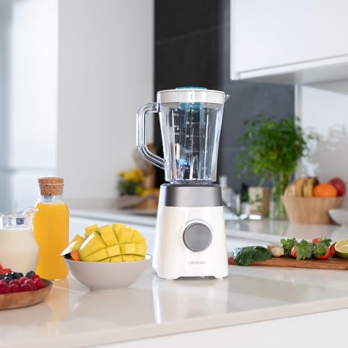 Cecotec Power Black Titanium 1300Max W. Electric Tabletop Mixer - Perfect for Smoothies