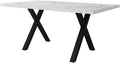 Generisch Modern Minimalist Dining Table White & Black Marble
