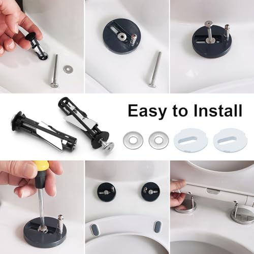 Poxiaoer Toilet Seat Fittings - Universal Screws for Easy Installation