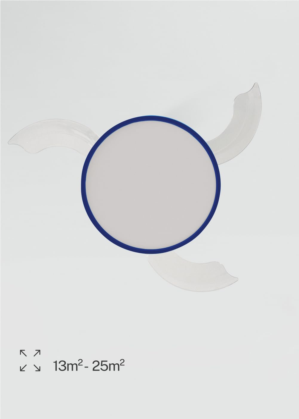 CREATE WIND CLEAR STUDIO M Ceiling Fan with Cobalt Blue Light