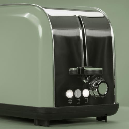 Cecotec Vertical Toaster Toastin' Time 850 Green - 850W Power, Perfect for Thick Bread