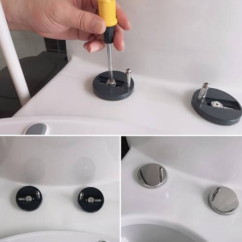 Poxiaoer Toilet Seat Fittings - Universal Screws for Easy Installation