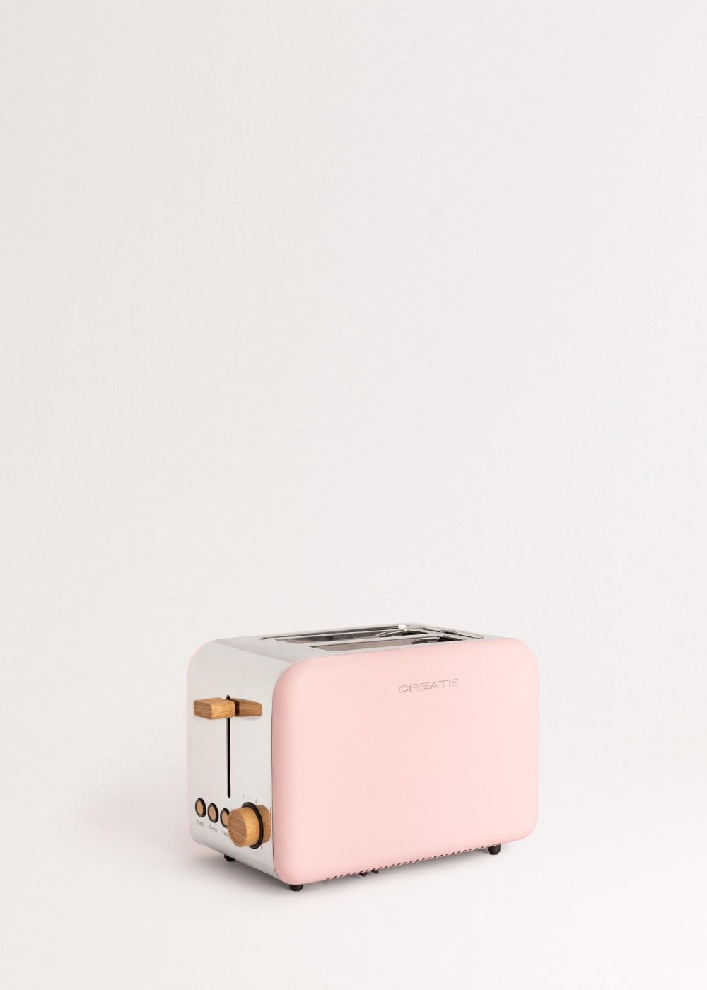 CREATE Toaster Retro Style Wide Slots Pink