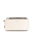CREATE Retro XL Off White Toaster with 6 power levels, crumb tray, and wide slots