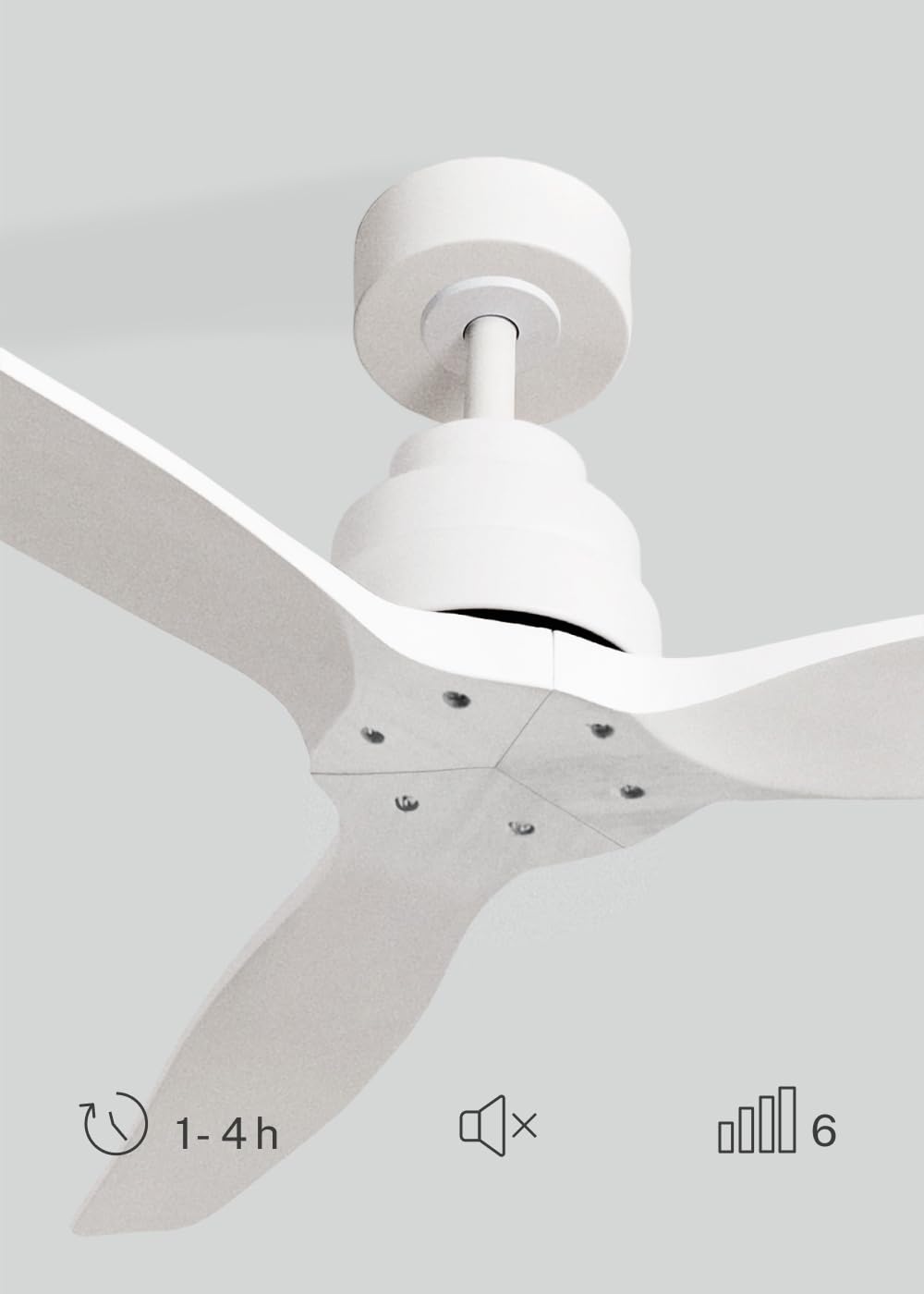 Create Windstlyance Natural Wood/White Ceiling Fan with Control