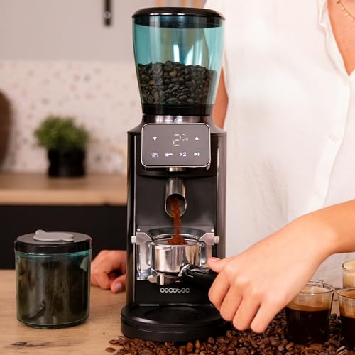 Cecotec Electric Coffee Grinder SteelMill Touch - Elegant Design & 30 Grind Settings