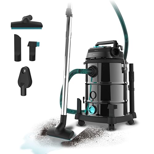 Cecotec Conga Rockstar Steel Pro Tool 08572 Wet and Dry Vacuum Cleaner in black with metal tank