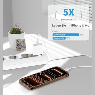 Sunrson 35W Usb C Charger For Iphone 17/16/15/14/13/12/11 - Fast Charging