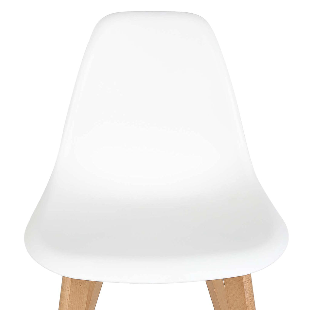 Homewell Scandinavian Dining Chairs Set of 4, Faux Leather, Wood Legs