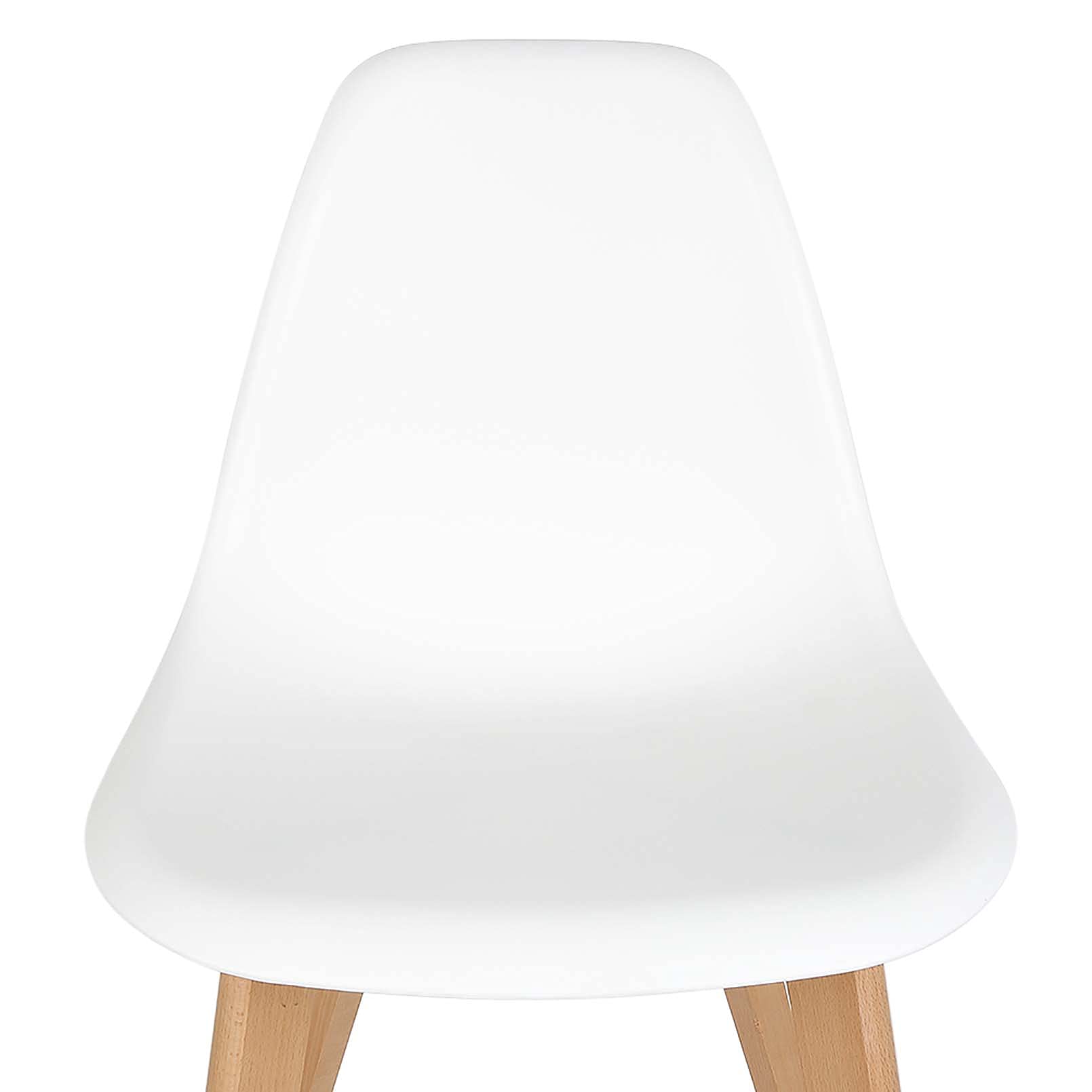 Homewell Scandinavian Dining Chairs Set of 4, Faux Leather, Wood Legs