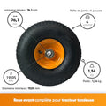 SKANA GreenStar 9722 Complete Wheel for MC mowcart, durable alloy steel construction