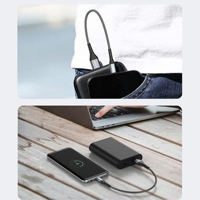 Sunguy 6 Inch Short Usb C Cable 3pack - Fast Charging for Iphone & Samsung