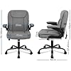 ALFORDSON Ergonomic Office Chair with Massage - PU leather/linen