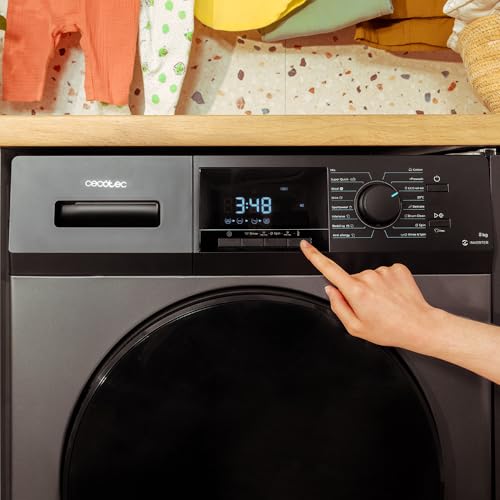 Cecotec Bolero Dresscode 8410 Inverter Steel A Washing Machine - 8 kg Capacity, Energy Efficient