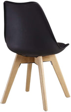Life Interiors Lorenzo Retro Dining Chairs Set of 2 with Cushioned Seat