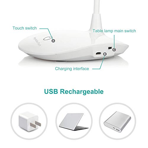 Hyadiertech Led Desk Lamp Flexible Bedside Light With Eye Protection
