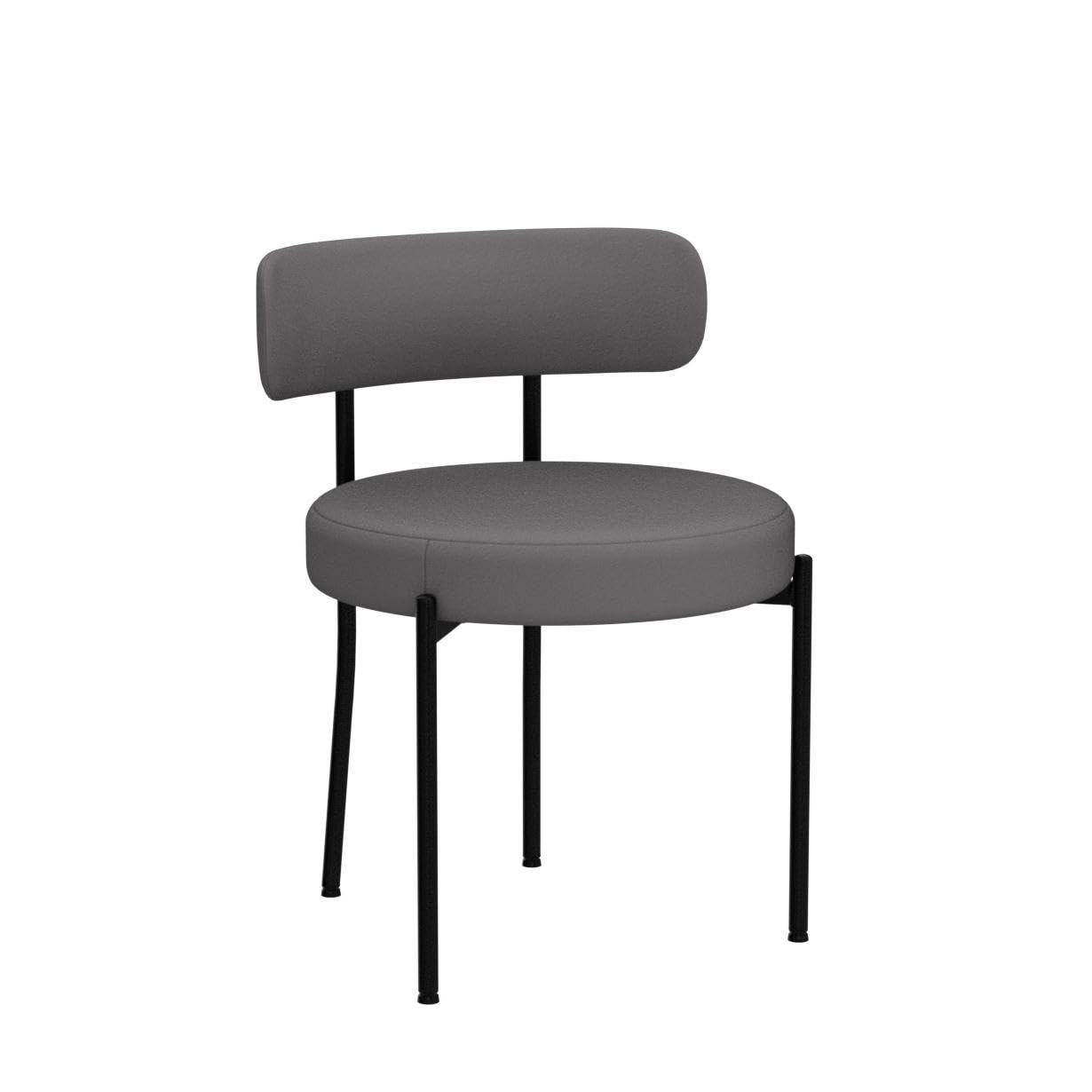 DYHOME Mid-Century Modern Dark Grey Dining Chairs Set of 2