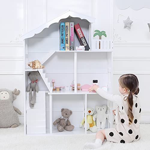 WUHUHAI 3 Tier Kids Bookshelf with Storage