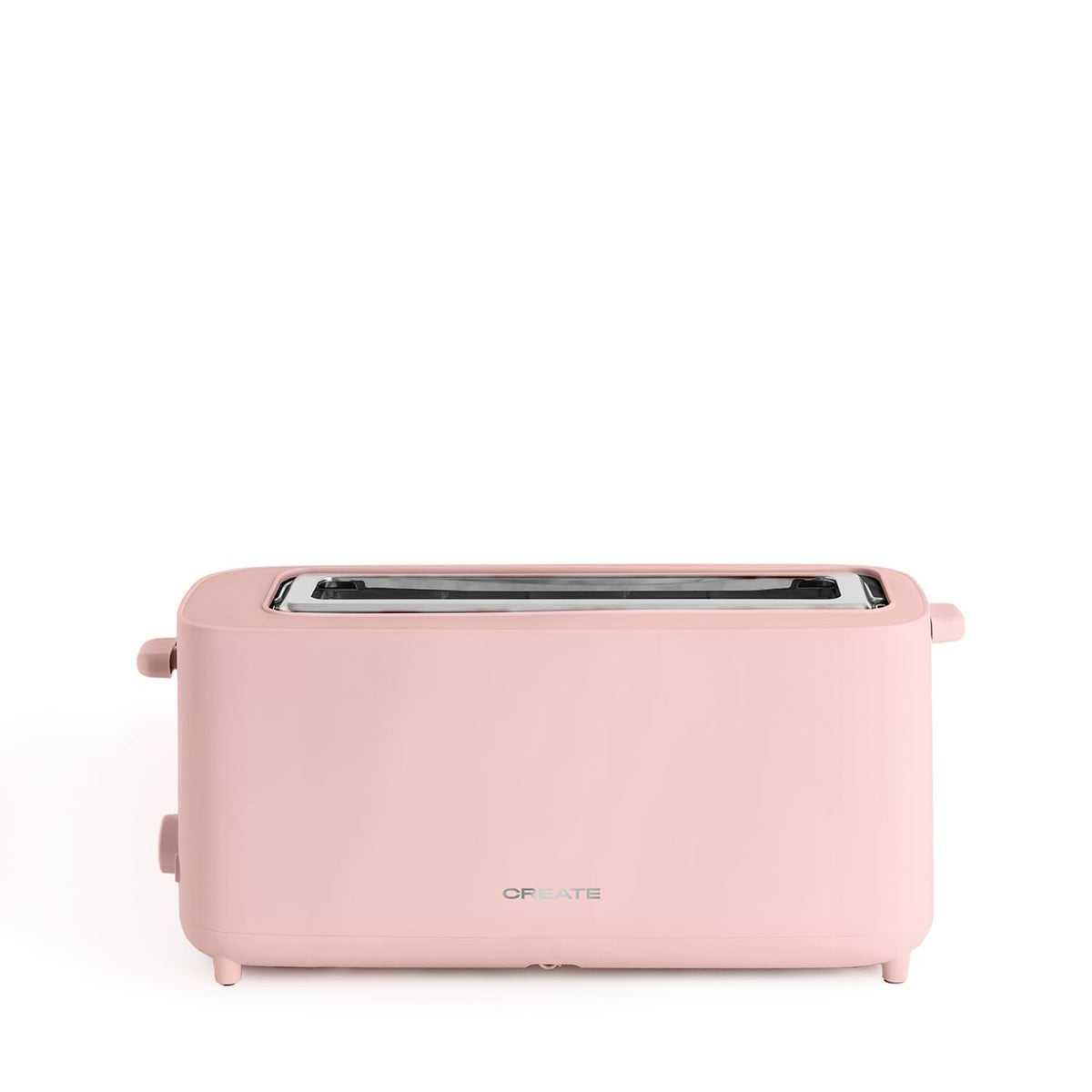 CREATE Toast Studio XL Pastel Pink Bread Toaster with 6 toasting levels and safety features