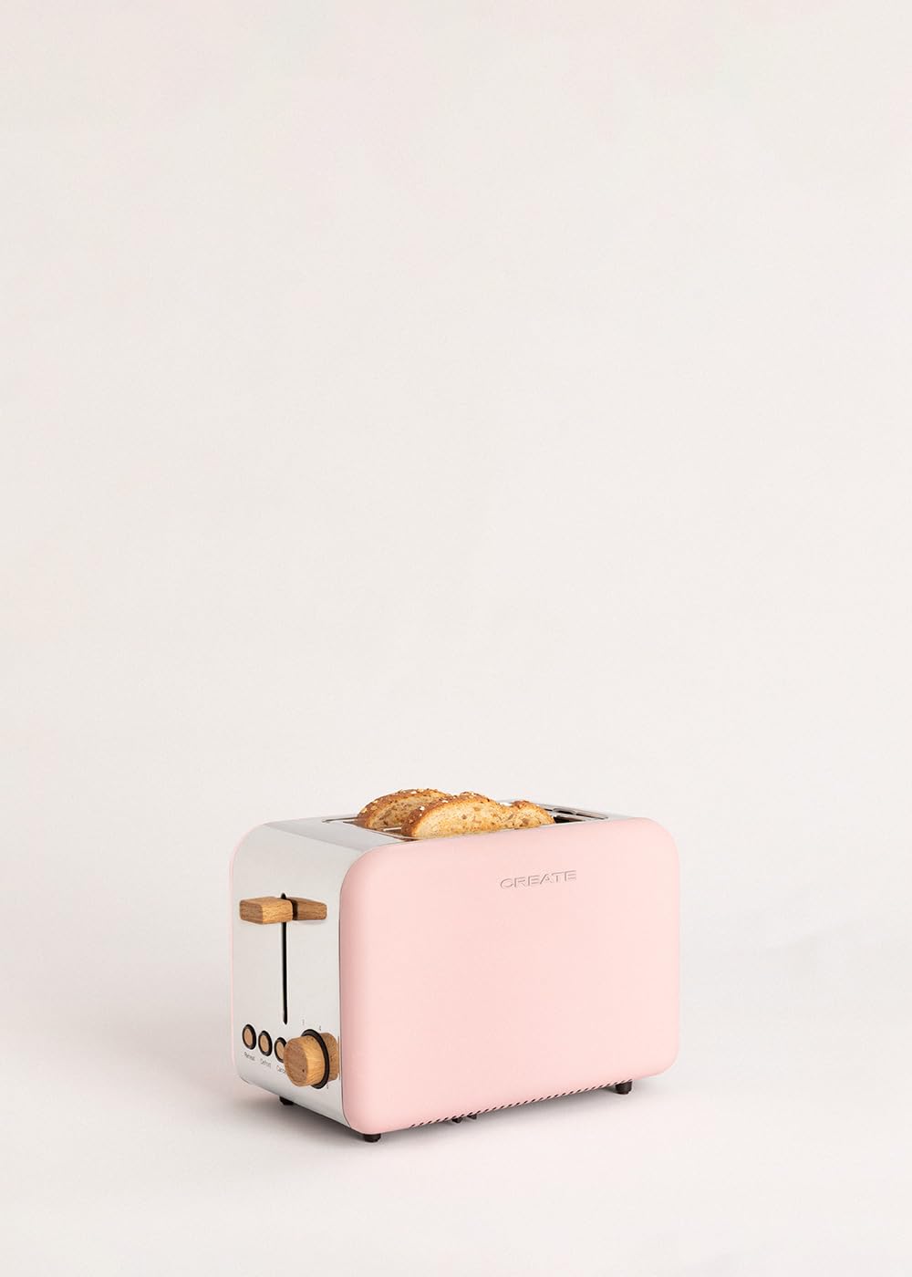 CREATE Toaster Retro Style Wide Slots Pink