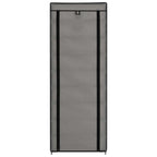 NQJIBUE Grey Fabric Shoe Cabinet with Cover