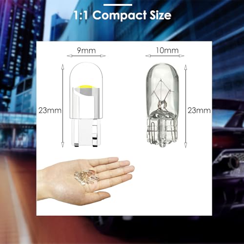 Noobibaba W5W Led Car License Plate Light Bulb - Energy Efficient & Long Lasting